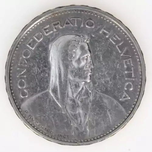 SWITZERLAND Silver 5 FRANCS