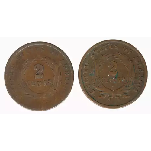 Two cent pieces-Two cent pieces 1864-73 -Copper