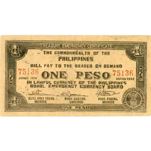 World War II Philippine Island Guerilla Currency