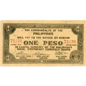 World War II Philippine Island Guerilla Currency