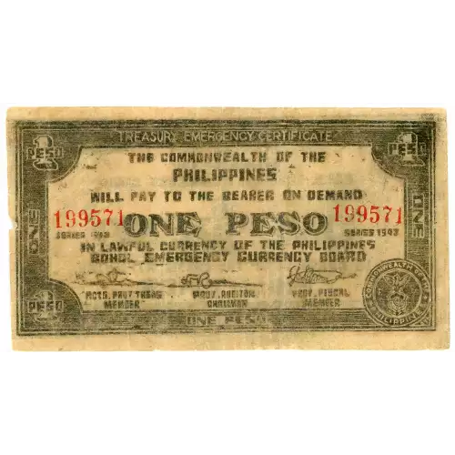 World War II Philippines Guerilla Currency