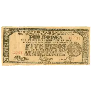 World War II Philippines Guerilla Currency