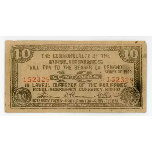 World War II Philippines Guerilla Currency